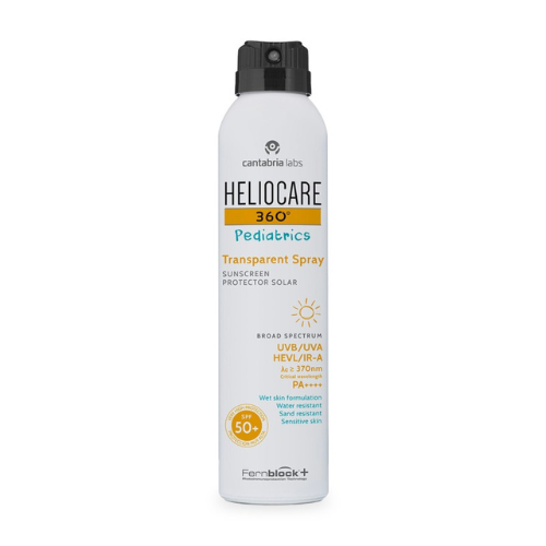 HELIOCARE-360°-PEDIATRICS-TRANSPARENT-SPRAY-SPF50-Caurspidigs-sprejs-berniem-200-ml-ajaesthetics